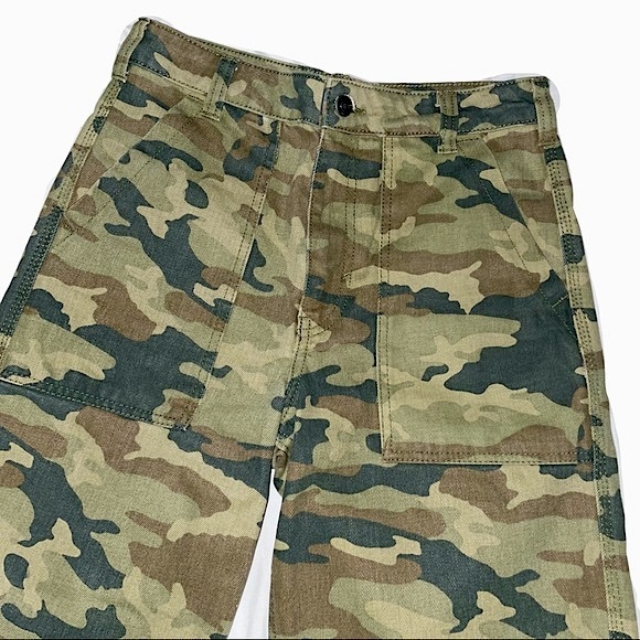 Free People Camo Denim Pants Size 27 - Picture 3 of 5